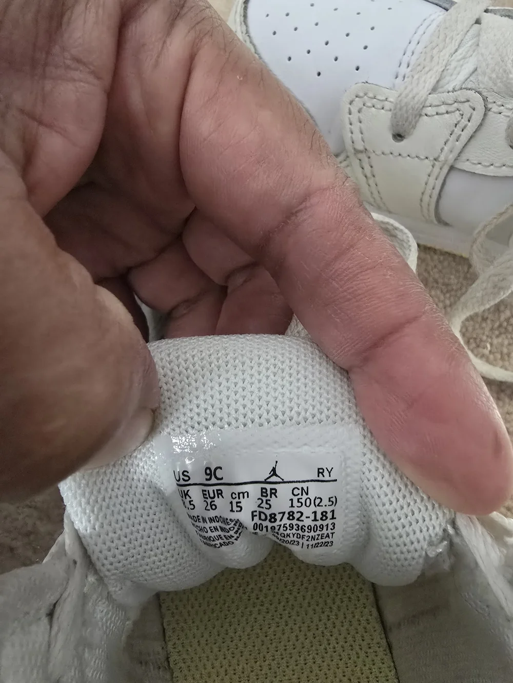 Nike Kids White Sneakers with Pale Yellow Outsole Accent $22 For Both